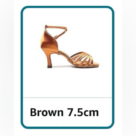 🆕Satin Latin Dance Shoes with Straps - Picture 4 of 16